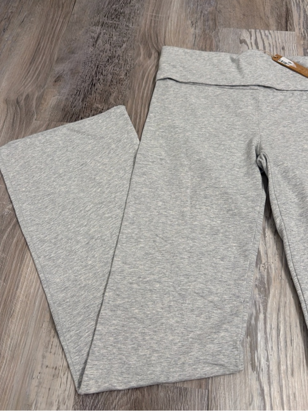 Skims cotton jersey fold over pants leggings light heather grey size small NWT - Picture 4 of 4